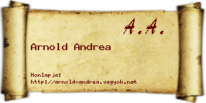 Arnold Andrea névjegykártya