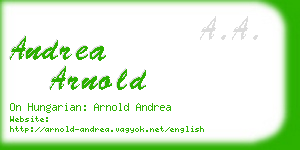 andrea arnold business card